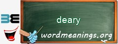 WordMeaning blackboard for deary